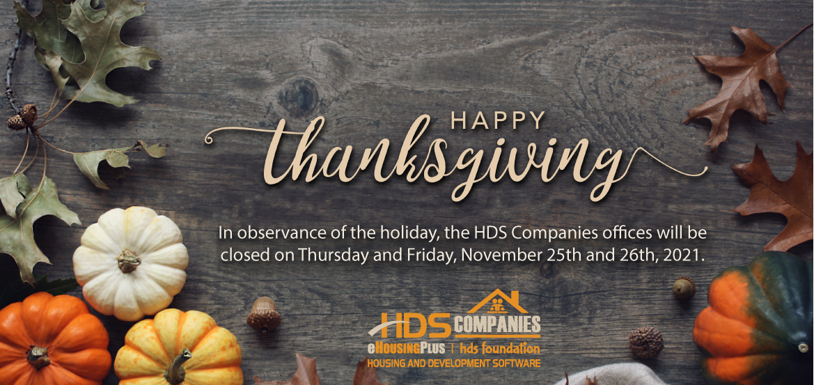 Happy Thanksgiving 2021 - Housing and Development Software